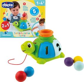 Развивающая игра, черепаха Chicco Sort & Surprise, многоцветный, 6 шт.