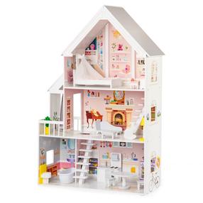 Nukumaja Gerardo's Toys Liselle 63425, valge v./mitmevärviline