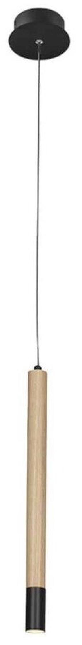 Šviestuvas kabinamas AZzardo Izolda AZ3339, LED, 3000 °K, 1 x 5 W, smėlio sp./medienos sp. / juoda sp.