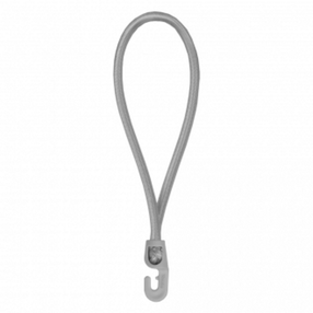 Tvirtinimo guma su rutuliuku Bradas Hook, 18 cm, guma, pilka sp., 25 vnt.