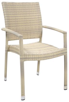Lauko kėdė Garden4you Wicker, šviesiai ruda, 66 cm x 59 cm x 92.5 cm