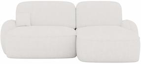 Kampinė sofa - lova Tesalia Velvet Modullo 20, balta sp., dešininė, 150 x 247 cm x 93 cm