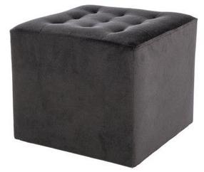 Pufas Modern Lori Velvet, juoda sp., 39 cm x 39 cm x 34 cm