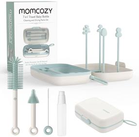 Щетка для чистки бутылок Momcozy 7in1, 0 мес., белый цв./зеленый цв.