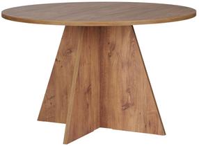 Pusdienu galds Nordure Virella, pine, 120 cm x 120 cm x 75 cm