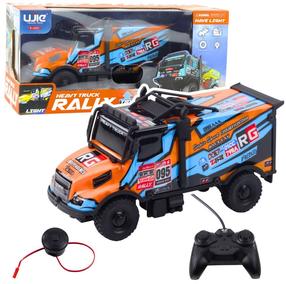 Rc sunkvežimis Lean Toys Rally, mėlyna sp./oranžinė sp.