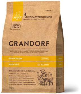 Сухой корм для собак Grandorf 4 Meat Adult, баранина/индюшатина/мясо утки/мясо кабана, 3 кг