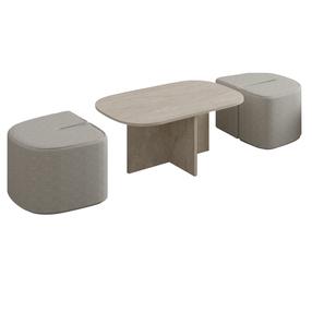 Svetainės baldų komplektas Kalune Design Twin, vidaus, travertine sp.