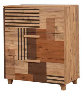 Komoda Kalune Design Leva Gravis Colorblock, ruda sp., 95 cm x 80 cm x 43 cm