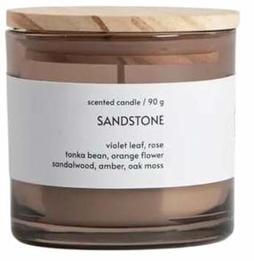 Svece, aromātiskā Homla Essential Sandstone, 15 h, 90 g, brūngans krās.