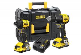 Akumuliatorinis smūginis gręžtuvas-suktuvas su akumuliatoriumi Stanley SFMCK201D2T-QW, 18 V, 2 Ah