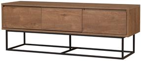 TV galds Kalune Design Milo, melns krās./valriekstu krās., 140 cm x 40 cm x 50 cm