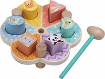 Lavinimo žaislas SunBaby Hammer Bench Flower, 9 cm, įvairių spalvų