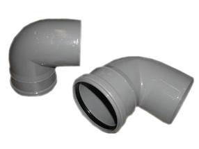 Alkūnė vidaus kanalizacijai Wavin Optima, 110 mm, 87 °