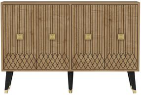 Komoda Kalune Design Carbin, ąžuolo sp., 80 cm x 30 cm x 120 cm