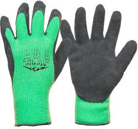 Darbo pirštinės DD Knitted Gloves 10-1201-09, juoda sp./žalia sp., 9