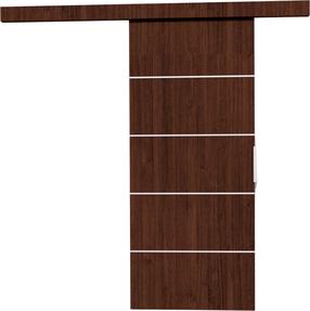 Durvis Biella 96, bīdāmām iekšdurvīm, 205 cm, brūna krās.