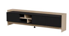 TV skapītis Cama Meble Porto, ozola krās./melns krās., 38 cm x 190 cm x 50 cm