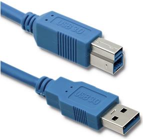 Kabelis Qoltec AKQOLKU00052308 USB Type A Male, USB Type B, 1 m, zila krās.