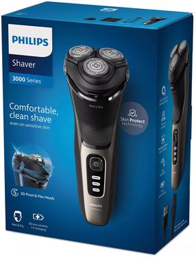 Barzdaskutė Philips 3000 S3242/12, li-ion, juoda sp.