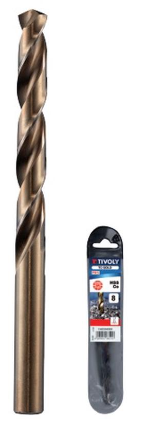 Сверло по металлу Tivoly, cталь/нержавеющая сталь, cobalt hss-e5, цилиндрический, 4 мм x 7 см