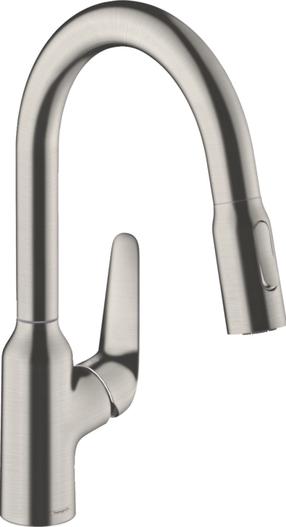 Köögisegisti Hansgrohe Focus M42 ComfortZone 180, roostevaba teras v.