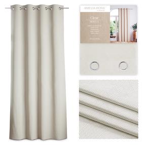 Naktinė užuolaida Restilo Clear, balta sp./smėlio sp., 140 cm x 250 cm