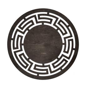 Galda paklājiņš Hermia Labyrinth Wenge, 36 cm x 36 cm x 36 cm, 4 gab., Brūna krās.
