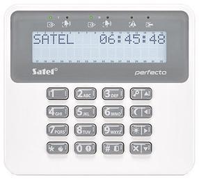 Signalizācijas vadības pults Satel PRF-LCD-WRL, LCD, balta krās.