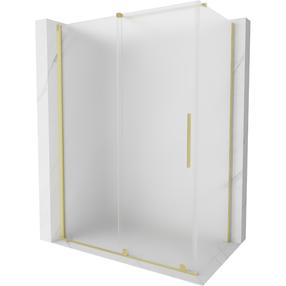 Dušo kabina Mexen Velar 871-150-075-31-55, stačiakampė, be padėklo, 150 cm x 75 cm x 200 cm, brushed gold sp./matinis