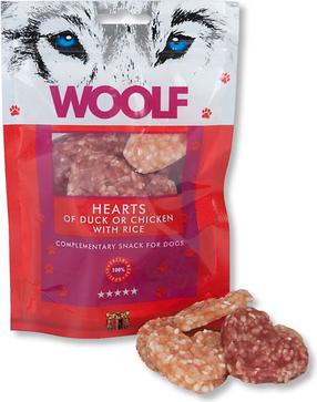 Skanėstas šunims Brit Woolf Hearts, vištiena/antiena, 0.1 kg