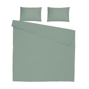 Комплект постельного белья Domoletti Solid WATER GREY, темно-зеленый цв., 50 x 70 cm, 200 x 220 cm, 3 дет.