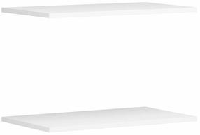 Sieninių lentynų komplektas Glamour S647-POL/83-TX, balta sp., 2.2 cm x 48 cm x 82.6 cm