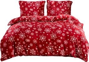 Kalėdinis patalynės užvalkalų komplektas PEKA-19, baltas/raudonas, 160 x 200 cm