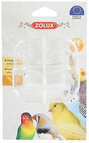 Ēdiena trauks Zolux Feeder With Perch, 18 cm x 7.5 cm x 11 cm