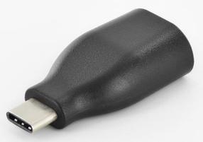 Adapteris Assmann SuperSpeed Adapter USB C/USB A USB C plug, USB A jack, juoda sp.