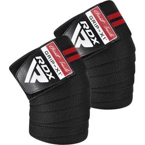 Tvarstis RDX Knee Wraps, Universalus, juoda sp./raudona sp.