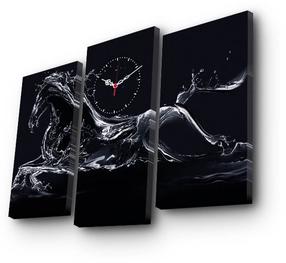 Pulkstenis - bilde Wallity Canvas 3PATCS-5, balta krās./melna krās., 66 cm x 45 cm