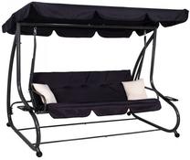 Lauko sūpynės Springos Linda GS0016, juoda sp., 120 cm x 220 cm x 162 cm