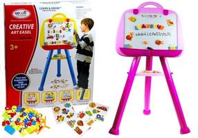 Magnetiline joonestuslaud, koos tarvikutega First Classroom Creative Art Easel, 106 cm, roosa v.