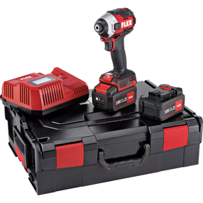 Аккумуляторный ударный гайковерт-отвертка с батареей FLEX ID 1/4" 18.0-EC HD/5.0 Set, 18 В, 5 Ah