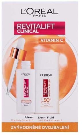 Veido priežiūros priemonių rinkinys L’Oréal Paris Revitalift Clinical\n, 80 ml, SPF 50+, 2 vnt.