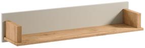 Sieninė lentyna Gala Meble Indygo, 110 cm x 22 cm, ąžuolo sp./smėlio sp.