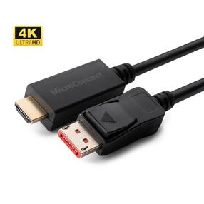 Kabelis MicroConnect MC-DP-HDMI-1004K DisplayPort 1.4, HDMI, 1 m, melna krās.