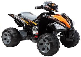 Bērnu elektriskais kvadracikls Lean Toys Quad 2034, melna krās./oranža krās.