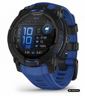 Išmanusis laikrodis Garmin Instinct 3 AMOLED 45mm 010-02936-03, juoda sp./mėlyna sp.