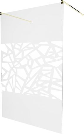 Dušo sienelė Mexen Kioto 800-130-002-50-85, 130 cm x 200 cm, aukso sp./balta sp./grūdintas