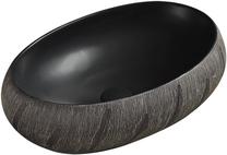 Vonios praustuvas Mexen Abril, keramika, 58 cm x 39 cm x 15 cm, juoda sp.