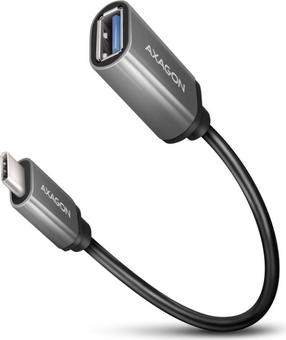 Adapteris Axagon USB-C male - USB female RUCM-AFAC USB-C male, USB female, 0.2 m, pelēka krās.