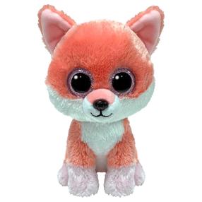 Mīkstā rotaļlieta Meteor Beanie Boos Cixen, balta krās./oranža krās., 15 cm